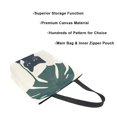 thumbnail image 3 of FORMRS Womens Canvas Tote Bag with Zipper Inner Pocket Shoulder Handbag, Black Cat Plants, 3 of 7