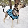thumbnail image 3 of Suéter a cuadros para mascotas, ropa para perros con gorro extraíble y gruesa, para otoño e invierno, 3 of 5