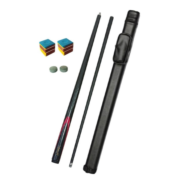S SERENABLE Pool Cue Two Section Billiard Pool Cue Stick for Office Competition Training black