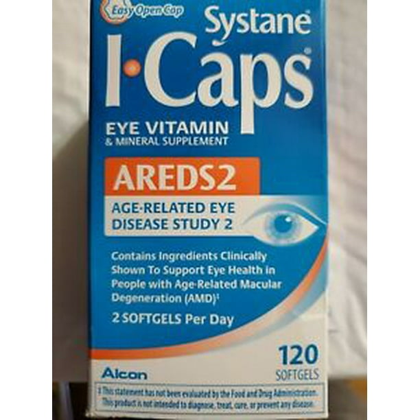Systane ICaps Eye Vitamin & Mineral Supplement, AREDS 2 Formula, 120