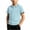 Light Blue., variant on CQONEPT Boys Henley Short Sleeve Shirt Summer Cotton Collared T Shirt Toddler Casual School Uniform Dress Shirts Light Blue M