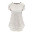 thumbnail image 3 of Young Womens Clothes Kelon Women's Tops, Tees & Blouses Short Sleeve Shirts Cowl Neck Business Causal Dressy Work Top, 3XL, 3 of 4