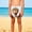 White, variant on Boys Girls Summer Swim Trunks with Cute Print - Breathable Soft Fabric Shorts for Pool Beach Play