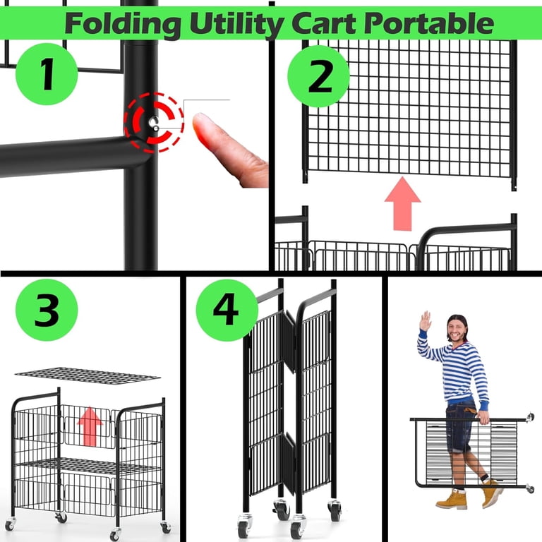 Ztysn Foldable Metal Wire Display Stand,with 30 Hooks,Mobile