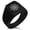 Black, variant on Stainless Steel Nautical Chaim Compass Needle Stripe Pattern Biker Style Polished Ring