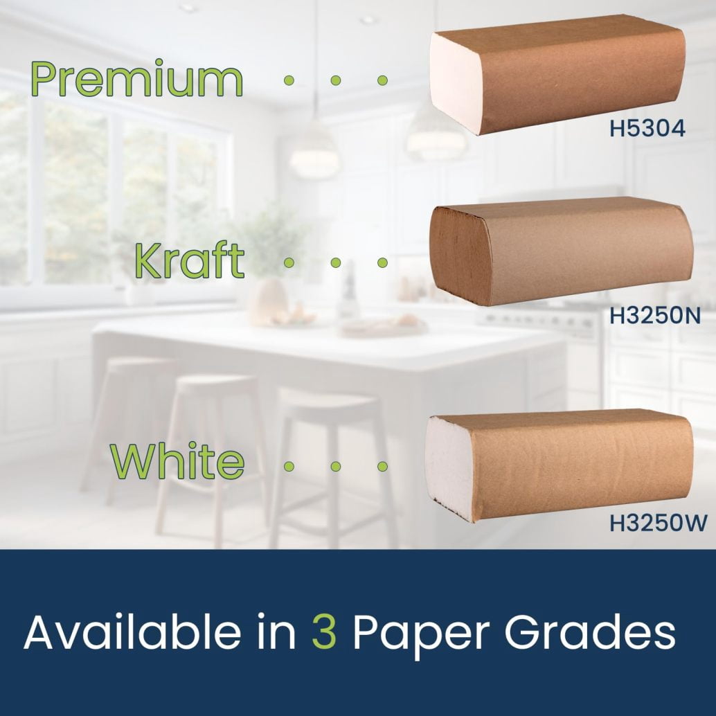 Marcal® Multifold Paper Towels (H3250W), 9.25” x 9.5” sheets, White, (250 Sheets/Pack, 16 Packs/Case, 4,000 Sheets/Case), Perfect for Home & Office, Away-from-Home Products, Bulk Towels