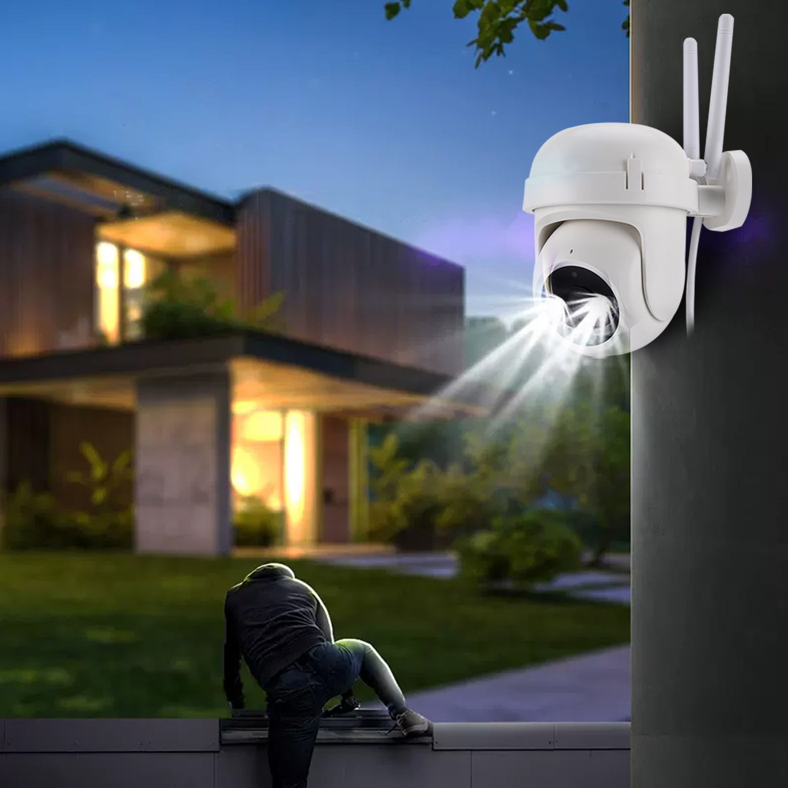 lulshou Cameras for Home Security, Wireless WiFi Indoor And Outdoor IP66 Ball Machine HD Night Vision Dome Cameras Smart Remote Control Monitor Move Tracking Two-way Conversation Indoor Camera