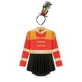 thumbnail image 3 of TiaoBug Kids Girls Circus Ringmaster Costume Long Sleeve Dance Leotard Dress with Headband Red 12, 3 of 6