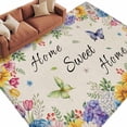 thumbnail image 6 of Spring Wildflowers Area Rug 5x8 Washable Rug Non Slip Watercolor Tulip Floral Leaf Plant Beige Large Area Rug Soft Stainresistant Indoor Floor Carpet for Living Room Bedroom Home Office Dining Room, 6 of 8