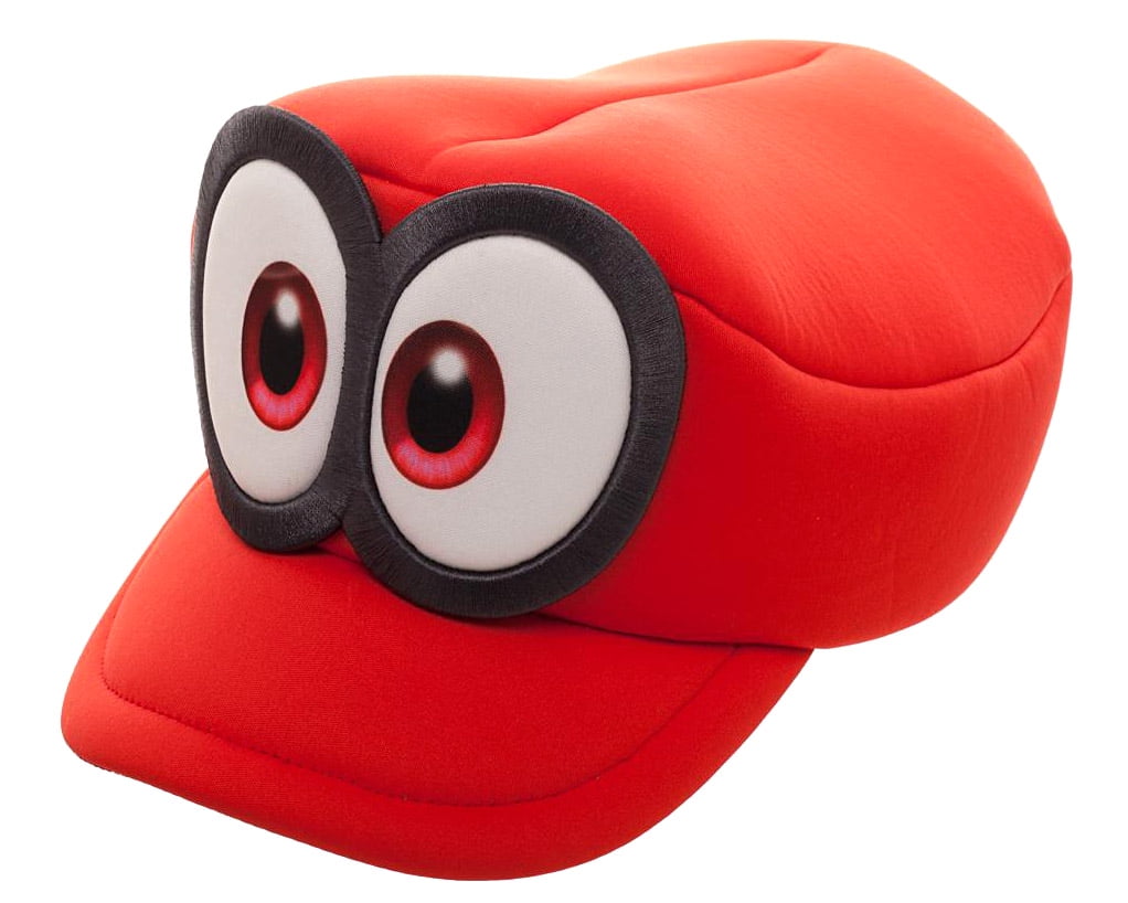 Super Mario Hat Odyssey Red with Eyes Carnival Costume Cappy Hat 