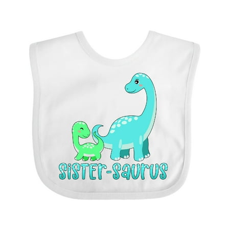 

Inktastic Sister-saurus Cute Brontosaurus Family Boys or Girls Baby Bib