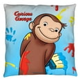 thumbnail image 2 of Curious George Paint Throw Pillow White, 2 of 2