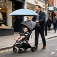 thumbnail image 4 of Stroller Sun Umbrella, UPF50+ Clip on Baby Parasol with 360° Adjustable Clamp, Universal Shade for Wagons, Camping Carts, Tricycles, and Pushchairs, 4 of 7