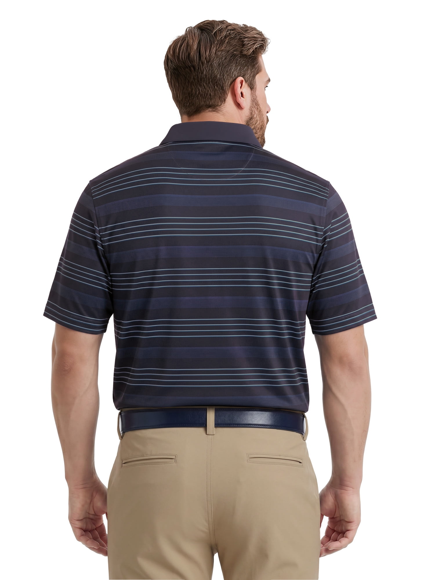 Ben Hogan Performance Men's & Big Men's Striped Short Sleeve Polo Shirt, up to 5XB