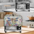 thumbnail image 4 of Whosucclay Dragonfly Daisy Leaf Print Microwave Oven Grill Cover Protector Heat-Resistant Microwave Oven Cover Dustproof Stain Resistant Machine Protector for Home Kitchen Decor-L, 4 of 7