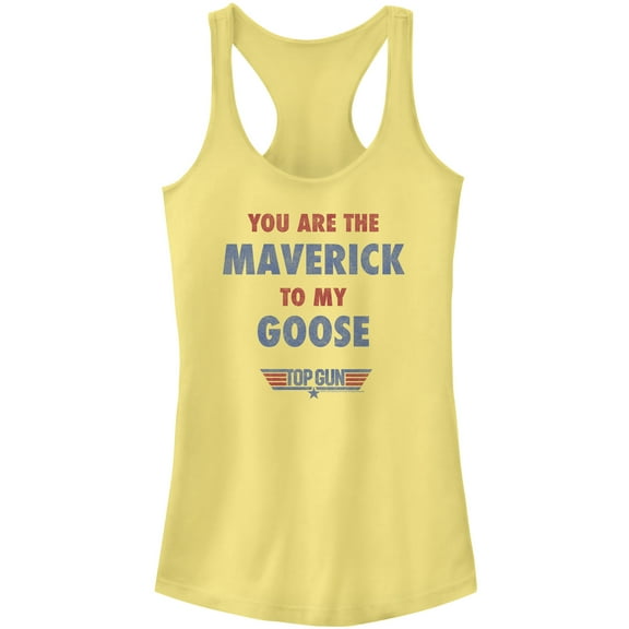 Junior's Top Gun You Are the Maverick to My Goose Racerback Tank Top