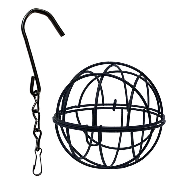 Comedero para Pájaros Sunnimix colgante con forma de globo dispensador de comida negro