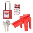 thumbnail image 1 of Anti-Skid  Kit, Lockout Lock Set Electrical  Kit Durable With  Warning Label Key For Mechanical Equipment, 1 of 8