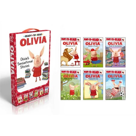 OLIVIA's Sensational Stories : Olivia Helps Mother Nature; Olivia Goes to the Library; Olivia Plays Soccer; Olivia Measures Up; Olivia Builds a House; Olivia Becomes a (Best Place To Build A House)