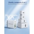 thumbnail image 4 of Cargador Tipo C 40W, 4 en 1 Cargador USB C y USB A 3.0 Carga Rapida con 4 Puertos, Cargador Rápido p, 4 of 7