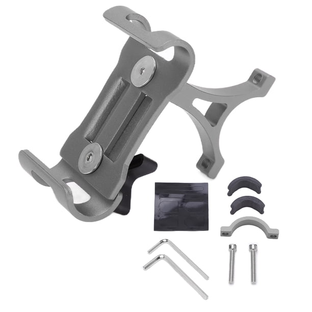 Soporte giratorio Bling Bling para teléfono de bicicleta 360 ° 3,5 a 6,5 pulgadas Plata