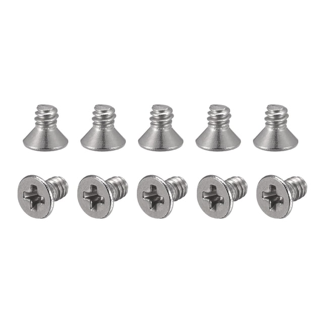 Unique Bargains 4-40x3/16' Tête Plate Machine Vis Phillips 304 Acier Inoxydable Polissage 200 Pack