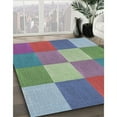 thumbnail image 2 of Ahgly Company Indoor Square Patterned Blue Green Novelty Area Rugs, 5' Square, 2 of 6