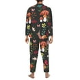 thumbnail image 5 of Bingfone Men'S Pajama Set 2 Piece Loungewear Pjs, Long Sleeve With Pajama Pants-Mushroom With Snails, 5 of 9