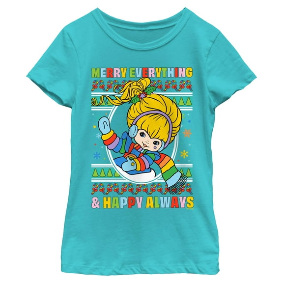 Girls Rainbow Brite Merry Everything Happy Always T Shirt