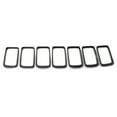 thumbnail image 3 of NS 7Pcs Front Upper Grille Bumper Grill Inserted Ring Frame Trim Cover for Jeep Grand Cherokee 2014 2015 2016, 68303626AB, 68303626AA, 68303626AC, Glossy Black, 3 of 5