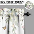 thumbnail image 5 of Green Leaves 3-Piece Kitchen Curtains Set Kitchen Curtains Sets with Valance for Windows Rod Pocket Machine Washable Kitchen Decor(54"x18"+2x27.5"x24"), 5 of 6
