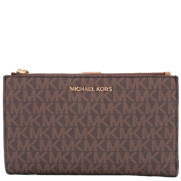 Michael Kors Acorn/Borwn Ladies Adele Logo Smartphone Wristlet