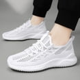 thumbnail image 2 of Mens Shoes,Walking Shoes Lightweight Athletic Running Footwear Gym Training Comfortable Sneakers for Workout,Shoes for Men,White,8.5, 2 of 9
