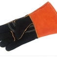thumbnail image 4 of Guantes profesionales resistentes al calor, cuero extremadamente resistente al fuego con costuras de Kevlar para garantizar la seguridad, diseño flexible, guantes de barbacoa con protección térmica, 4 of 5