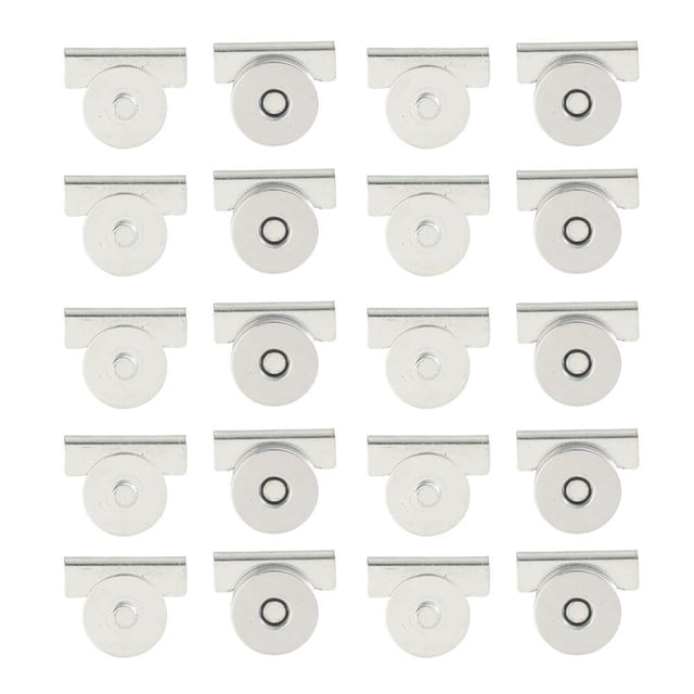 No-Sew Magnetic Snap Buttons for Tote Bags, Purses, Clothing & DIY Crafts, Easy Installation Invisible Fasteners, Strong Metal Bag Closures for Fabric Projects (Silver Tone, 10-Pack)