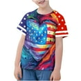 thumbnail image 2 of FamilyThread Kids Fourth of July Shirt for Boys Girls Red White and Blue Shirt America Flag Short Sleeve Patriotic American Flag Kids Clothing, 2 of 5