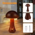 thumbnail image 2 of EIMELI Mushroom Lamp LED Night Light Mushroom Table Night Light 600mAh Wooden Mushroom Touch Lamp Dimmable Bedside Lamp Eye Protection Ambience Light Décor USB Rechargeable Cute Lamp for, 2 of 9