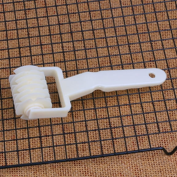 YSNOOWE Baking Roller 1Set For Lattice Pattern Pastry Gadget White Plastic Baking Tool