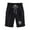 Black, variant on HomeGardon Shorts for Women Elastic Waist Blowball Printing Drawstring Shorts,S-XXL