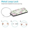thumbnail image 2 of Square 2Pack PU Leather Rosy Beautiful Peony Cruise Luggage Tag with Privacy Cover and Stainless Steel Ring - Suitable for Travel Handbags Backpacks Luggage Tags, 2 of 6