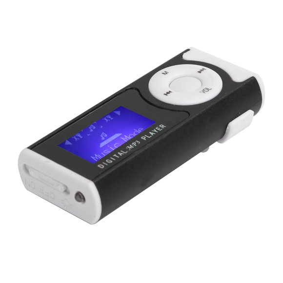 Lampe de Poche MP3, Mini Clip Arrière Portable Écran LCD Mini Lecteur de Musique pour Étudiants Travailleur Musicien