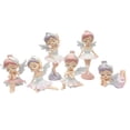 thumbnail image 4 of 6PCS Creative Cartoon Figure Dolls Cute Ballet Girl Hand Doll Model Home Decor, 4 of 7