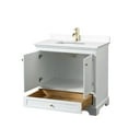 thumbnail image 4 of Wyndham Collection WCS202036SWHC2UNSMXX Deborah 36" Free Standing Single Basin Vanity Set, 4 of 7