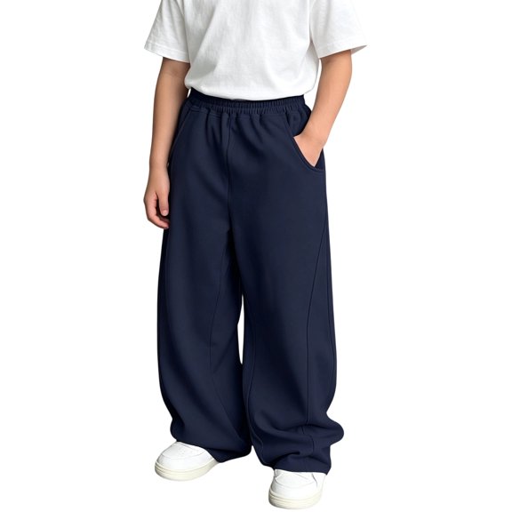 Boys Sweatpants Kids Wide Leg Pants 4-15 Years