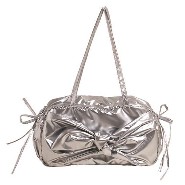 Bolso para Axila Mano Plisado Diario Femenino Color Sólido Mujer