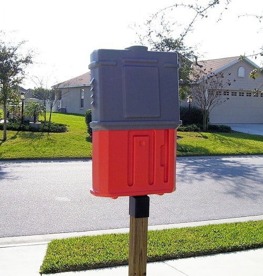 EZ Permit Box w/4x4 Adapter Gray and Orange