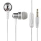 thumbnail image 1 of K2 Auriculares intrauditivos Auriculares Auriculares de cable trenzado con micrófono (plata + blanco) Hugtrwg Para estrenar, 1 of 9
