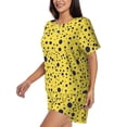 thumbnail image 2 of "Wukai Blue Spots Women's Pajama Set - Short-Sleeve Top and Shorts with Elastic Waistband and Pockets for Loungewear, Yoga, and Casual Wear-Large, 2 of 8