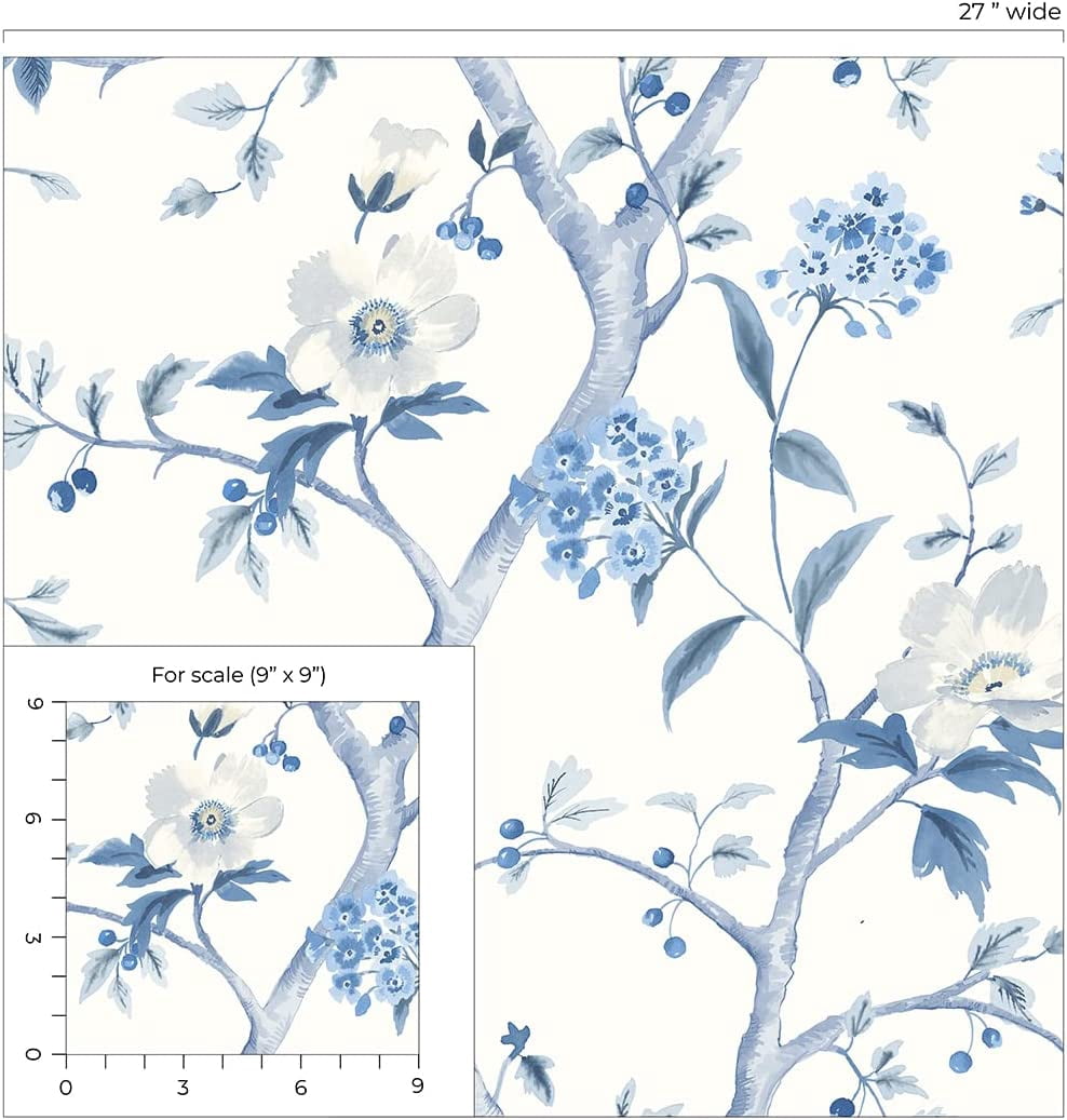 Lillian August Floral Trail Peel and Stick Wallpaper