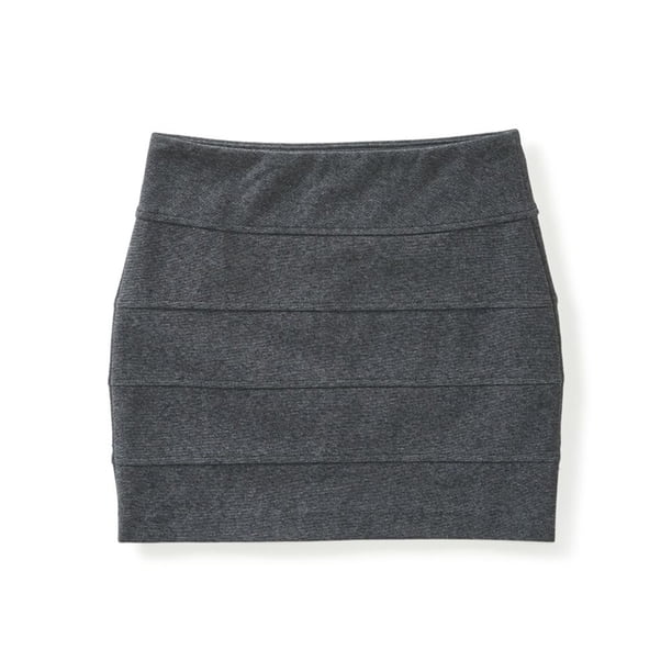 Falda de Lápiz Aeropostale Banded Ponte Gris Extragrande